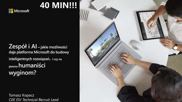 infoShare AI Roadshow 2018 - Tomasz Kopacz (Microsoft) - jakie możliwości daj...