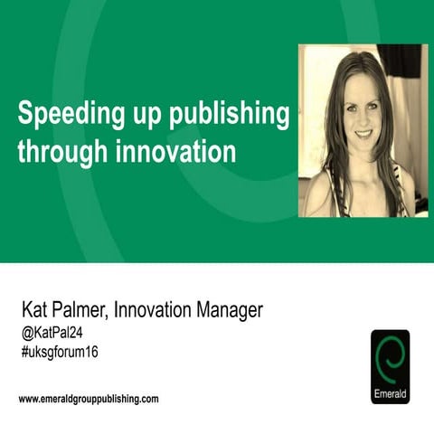 Speeding up publishing through innovation!
