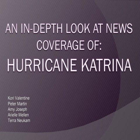 Hurricane Katrina News Coverage