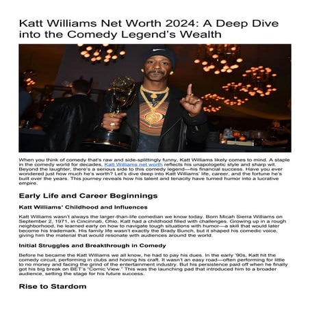 Katt Williams Net Worth 2024_ A Deep Dive into the Comedy Legend’s ...