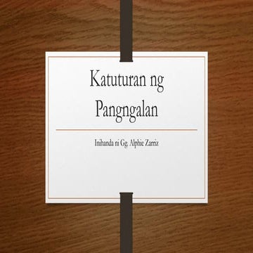 Katuturan ng pangngalan
