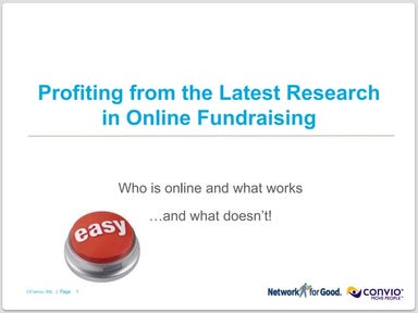 Fundraising Day NY: Online research