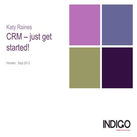 CRM - just get started by Katy Raines