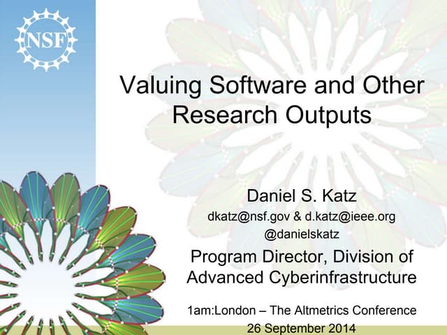 Valuing Software and Other Research...