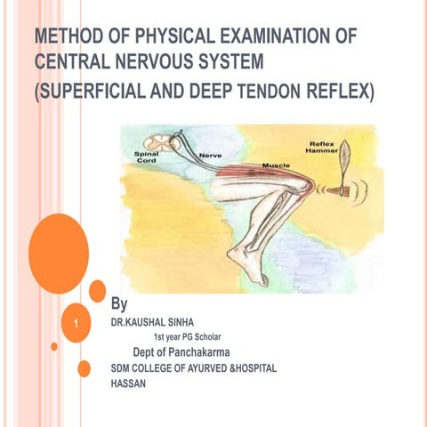 method of physical examination of central nervous system