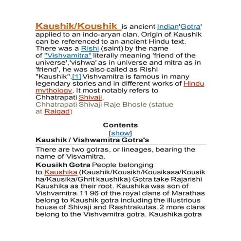 Kaushik Gotra Kuldevi – Know Your Gotra: Origin of Gotras – SPPI