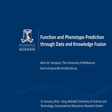 Function and Phenotype Prediction through Data and Knowledge Fusion