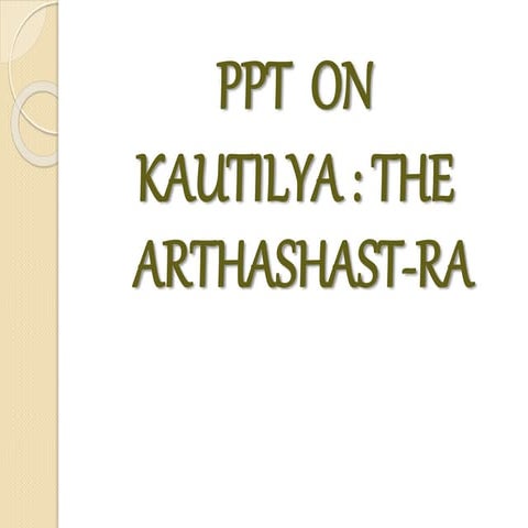 Arthashastra | PPTX