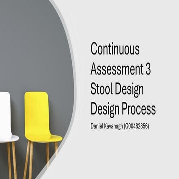 Innovative Stool Design Process: From Mindmap to Final Model | PDF