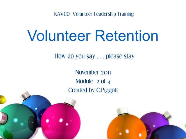 KAVCO VOLUNTEER LEADERSHIP MODULE T...