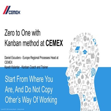 Kaveh Kalantar | Zero to One with Kanban at CEMEX
