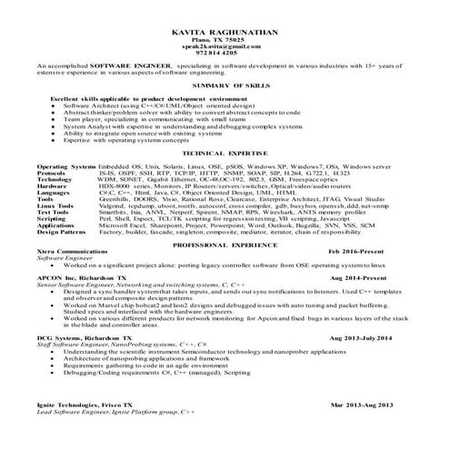 Kavita resume startup