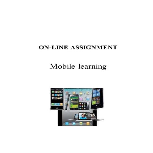   Online Assignment -Mobile Learning