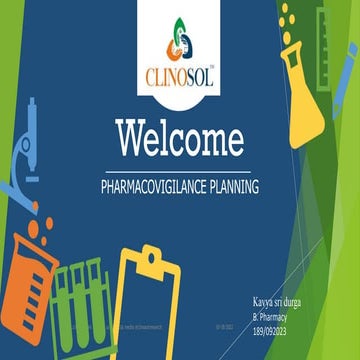 Pharmacovigilance planning