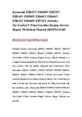 Kawasaki fd680 v fd731v 4 stroke liquid-cooled v-twin gasoline engine…