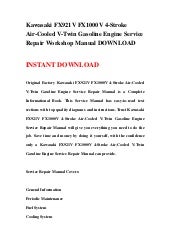 Kawasaki fx751 v fx801v fx850v 4 stroke air-cooled v-twin gasoline en…