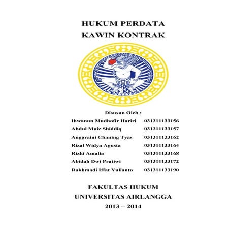 Hukum Perdata : Kawin Kontrak