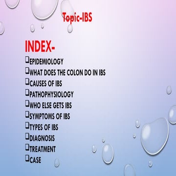 Comprehensive Overview and Case Study on Irritable Bowel Syndrome (IBS ...