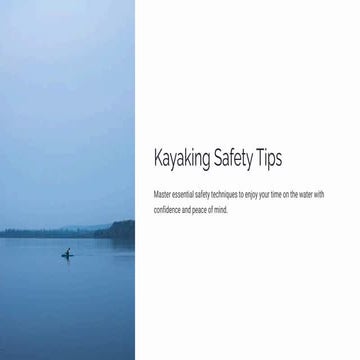 Mark Mitrovich share some Kayaking Safety Tips | PDF