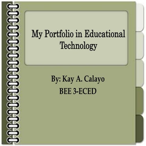 My Portfolio in Educational Technology