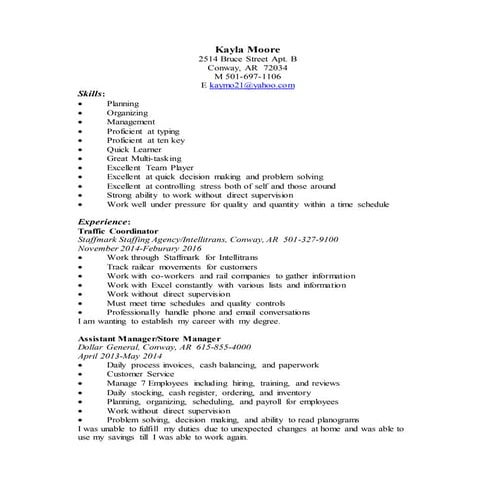 Kayla moore resume 3 1-16