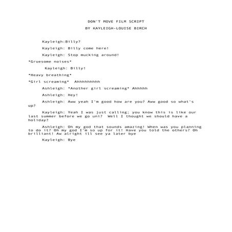 DON'T MOVE SCRIPT | DOCX