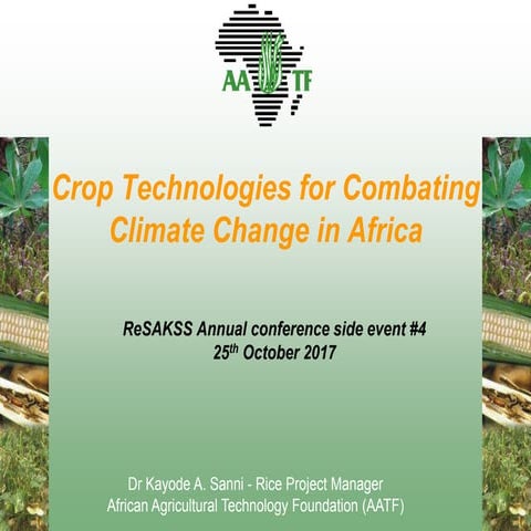 Crop Technologies for Combating Climate Change in Africa
