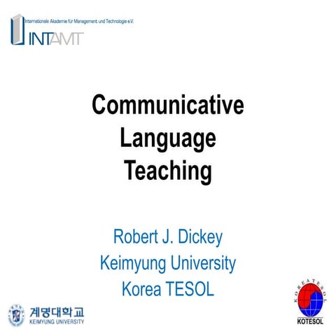 Communicative Language Teaching for session with Kazakh teachers of Science