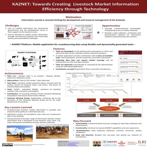 KAZNET: Towards creating  livestock market information efficiency through tec...