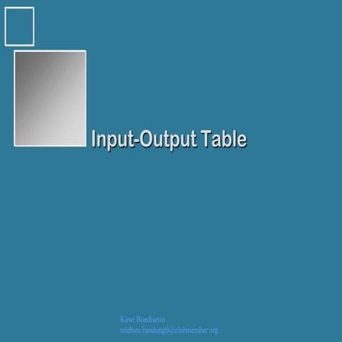 KB input-output table-r05 | PDF
