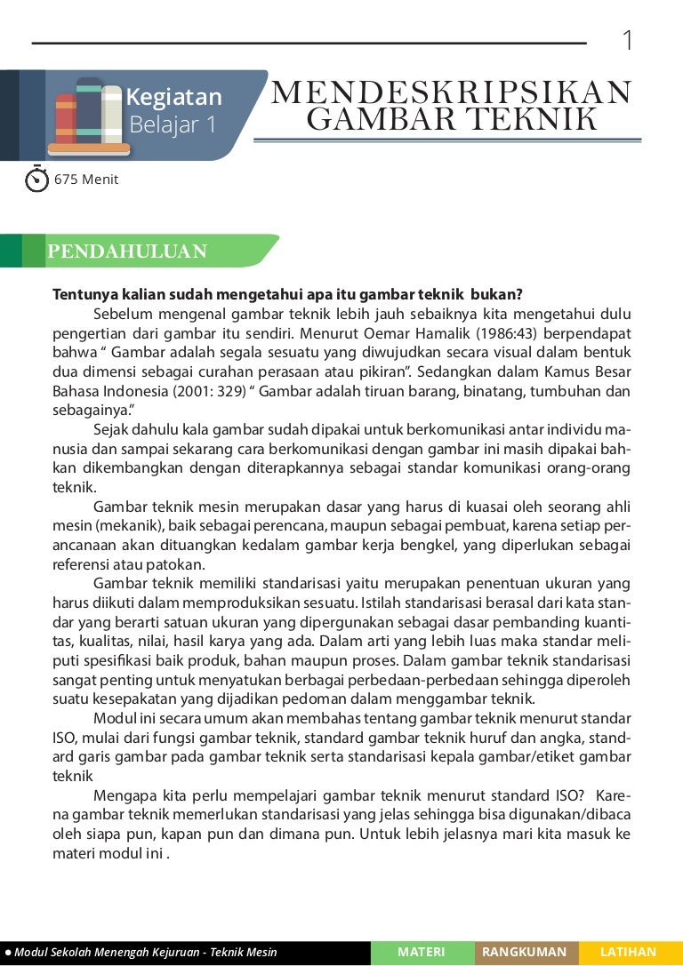 Kb1 Mendeskripsikan Gambar Teknik
