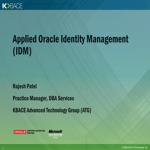 KBACE Applied Identity Management