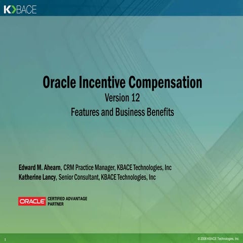 KBACE Incentive Compensation Webinar | PPT