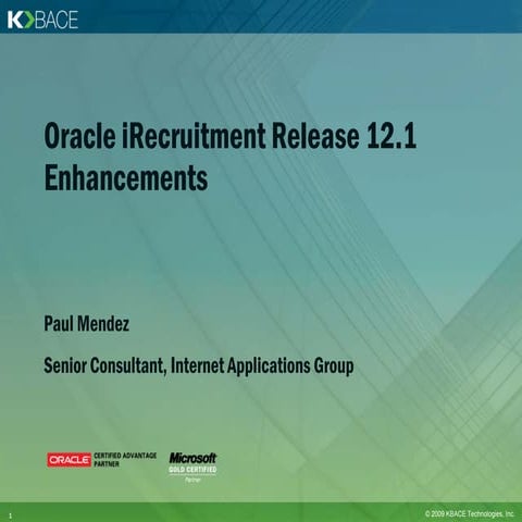 KBACE iRecruitment 12.1 Webinar