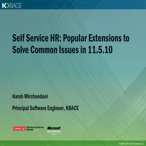 KBACE Self Service HR Common Extensions
