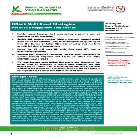 KBank multi asset strategies Jan 2011 eng