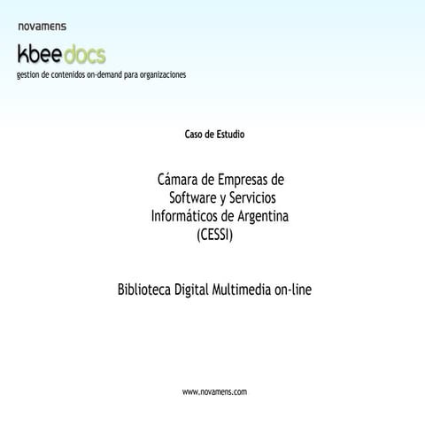 kbee.docs CESSI - Caso De Estudio