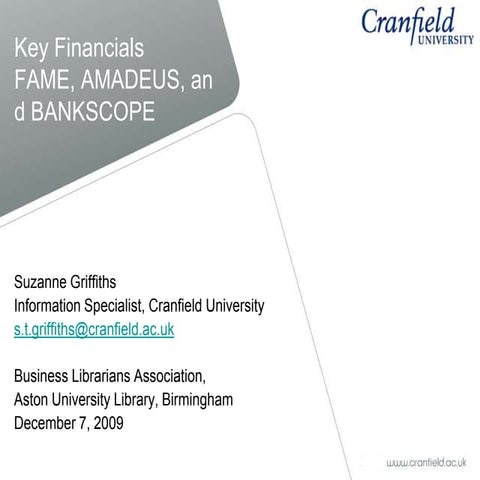 Key Financials: FAME & Amadeus