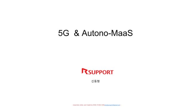 5G & Autono-MaaS