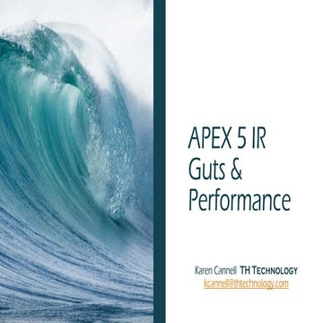 APEX 5 IR:  Guts & Performance