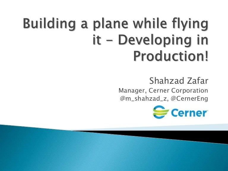 KCDC Building a plane while flying it Developing in production!