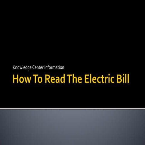 Kc how to read the electric bill | PDF
