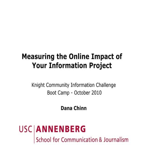 Measuring the Online Impact of Your Information Project