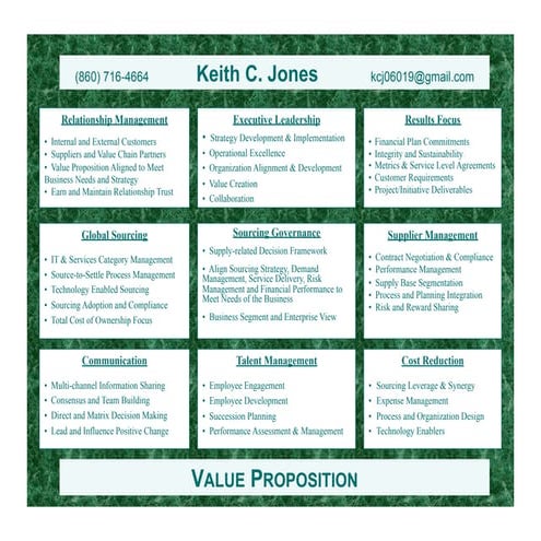 Keith Jones Value Proposition