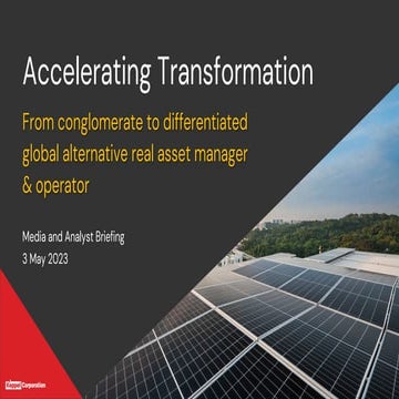Keppel Corporation - Briefing to media and analysts on accelerating transform...