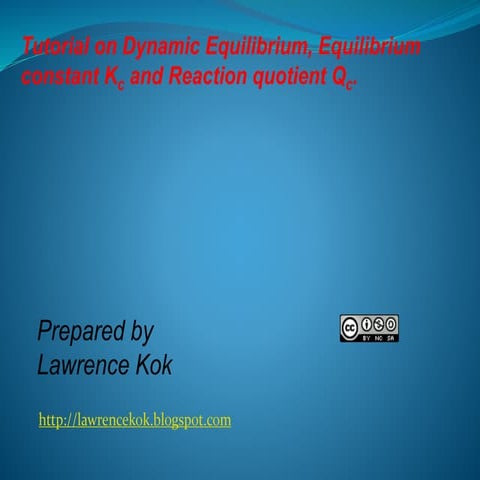 IB Chemistry on Equilibrium Constant, Kc and Reaction Quotient, Qc.