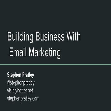 Email Marketing Workshop 23rd February 2016