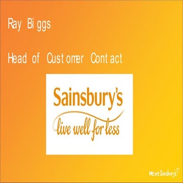 Sainsbury's - Ray Briggs