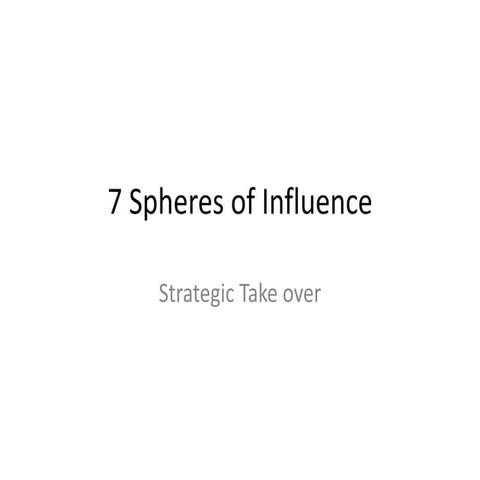 THE SEVEN SPHERES OF INFLUENCE
