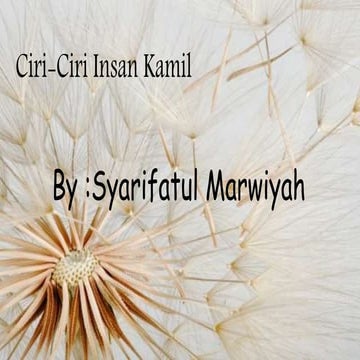 KD 7 - Ciri-Ciri Insan Kamil